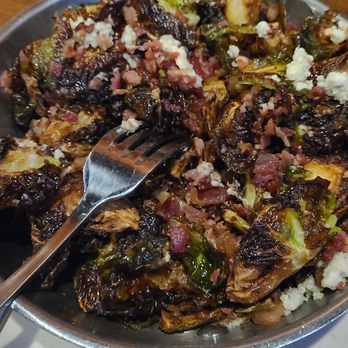 The Lodge Bar & Grill - Crispy Brussel sprouts,mac n cheese , fried dough and 1.50$ oysters on wednesdays , everything are just so good!!! - American Near Me - Randolph, Massachusetts