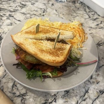 The Dandy Lion - Fried Green Tomato BLT - New American Near Me - Iowa City, Iowa The Dandy Lion - Fried Green Tomato BLT - New American Near Me - Iowa City, Iowa