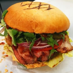 Burger Na Kółkach - Chili burger level 7, made me sweat. The best burger I've had in recent memory!