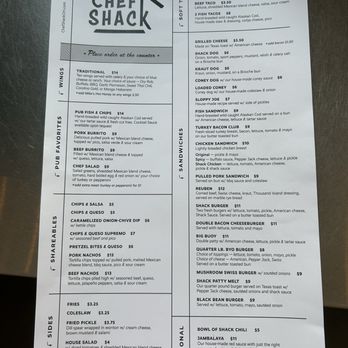 Chef Shack - Menu - American Near Me - Buckeye Lake, Ohio