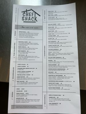 Menu photo 1 Chef Shack Buckeye Lake, OH