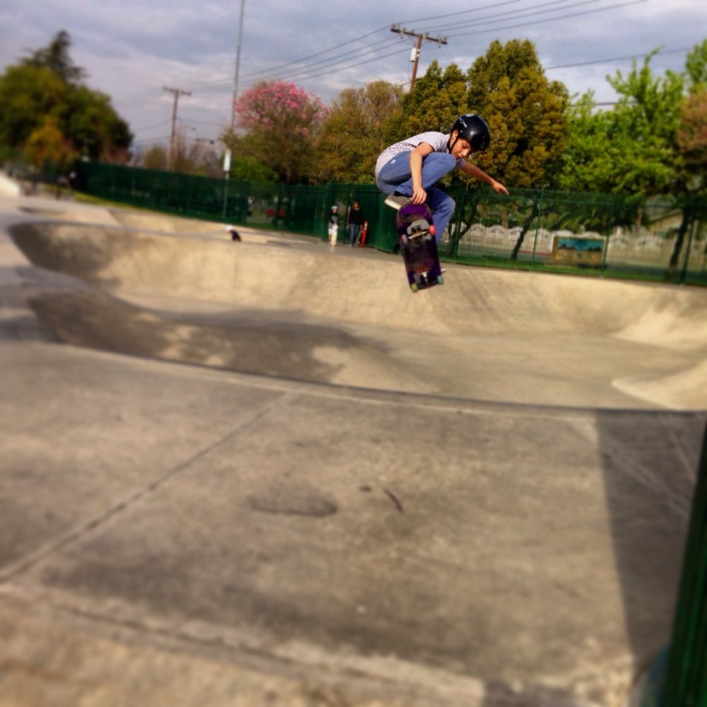 Pro-skater in the making at Jack Bulik Skate Park Pro-skater in the making at Jack Bulik Skate Park