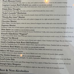Drink Menu - So CREATIVE
