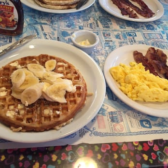 Don's Country Kitchen - Waffle with banana and nuts... And eggs and bacon! - Breakfast & Brunch Near Me - Carlsbad, California Don's Country Kitchen - Waffle with banana and nuts... And eggs and bacon! - Breakfast & Brunch Near Me - Carlsbad, California