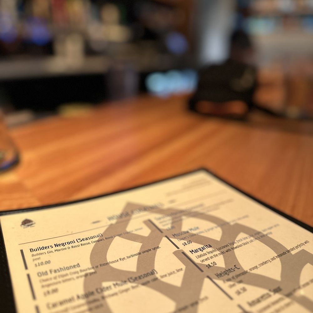 Heights Draft Room - a menu and a glass of wine - Beer Bar Near Me - La Vista, Nebraska