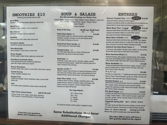 Menu photo 2 Shine Cafe Morro Bay, CA Menu photo 2 Shine Cafe Morro Bay, CA