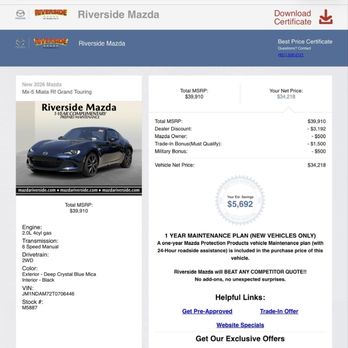 Riverside Mazda - Offer price to buy - Auto Parts & Supplies Near Me - Riverside, California Riverside Mazda - Offer price to buy - Auto Parts & Supplies Near Me - Riverside, California