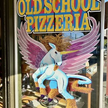 Old School Pizzeria - Mural on front of restaurant - Pizza Near Me - Olympia, Washington