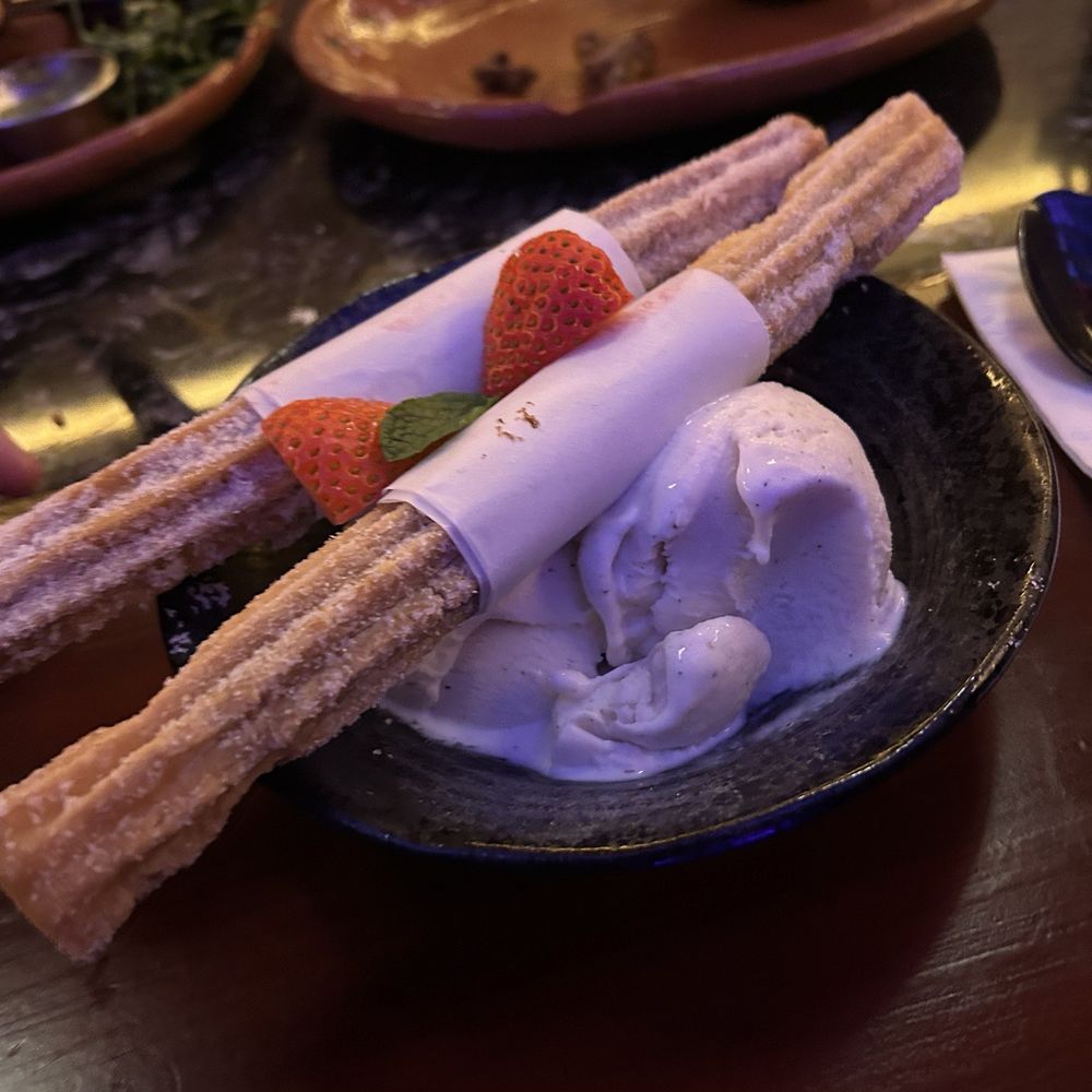 Durango Cocina & Rooftop - Churro with vanilla bean ice cream - Latin American Near Me - Rancho Cucamonga, California