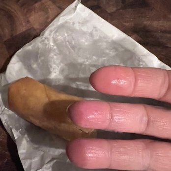 Asian Buffet - Greasy paper, picked up the egg roll and got a good amount of oil on my fingers. - Buffets Near Me - Port Angeles, Washington
