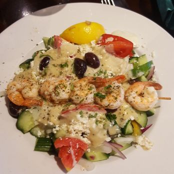 Greek Islands Restaurants - Salad with Prawn - Greek Near Me - Abbotsford, British Columbia Greek Islands Restaurants - Salad with Prawn - Greek Near Me - Abbotsford, British Columbia