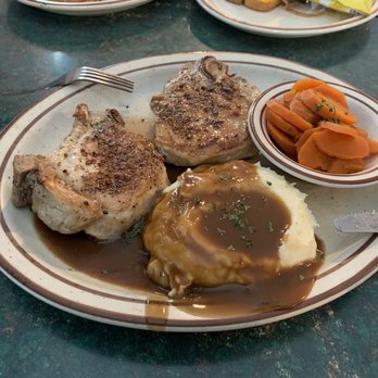 Kopper Kettle Cafe - Pork chops with Mashed potatoes and carrots - Coffee & Tea Near Me - Chester, California Kopper Kettle Cafe - Pork chops with Mashed potatoes and carrots - Coffee & Tea Near Me - Chester, California