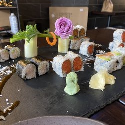 Mr. Sushi Japanese Restaurant - Yellow tail roll, mixed fish, Alaskan, and spicy tuna
