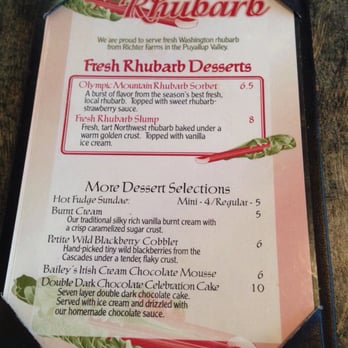 Anthony's - Rhubarb special menu - Seafood Near Me - Tacoma, Washington Anthony's - Rhubarb special menu - Seafood Near Me - Tacoma, Washington