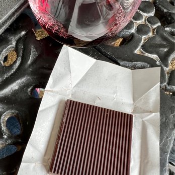 Cline Family Cellars - Dessert wine + sea salt chocolate to end the tasting - Wine Tasting Room Near Me - Sonoma, California Cline Family Cellars - Dessert wine + sea salt chocolate to end the tasting - Wine Tasting Room Near Me - Sonoma, California