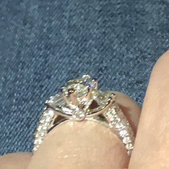 Luo M. Jewelers - Round diamonds just under marquis crown gives it a side view sparkle along with diamonds on three sides of the ring base. Just stunning - Jewelry Near Me - Chicago, Illinois