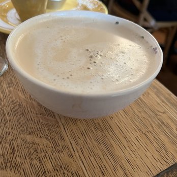 La Note - Café au lait comes in a perfect small bowl - French Near Me - Berkeley, California