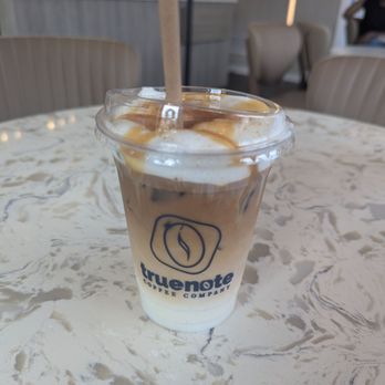 Truenote Specialty Cafe - Caramel banana latte - 2026 summer menu - Cafes Near Me - Whitby, Ontario Truenote Specialty Cafe - Caramel banana latte - 2026 summer menu - Cafes Near Me - Whitby, Ontario