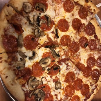 Peter Piper Pizza - Pepperoni with half mushrooms - Pizza Near Me - New Braunfels, Texas