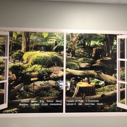SpeedPro Imaging - Give your bathroom guests something to do with a "can you find it?" Wall mural. Great for doctors and dentists offices too!