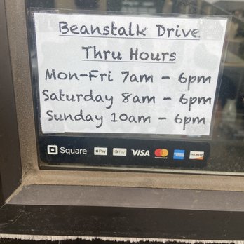 Beanstalk Coffee and Sno - Drive thu IS OPEN!  Here's the hours. - Coffee & Tea Near Me - Norman, Oklahoma