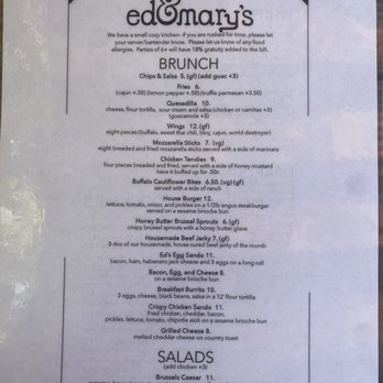 Ed & Mary's - Brunch menu - American Near Me - Jersey City, New Jersey Ed & Mary's - Brunch menu - American Near Me - Jersey City, New Jersey