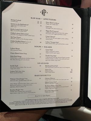Menu photo 2 Hyde Park Prime Steakhouse Daytona Beach, FL