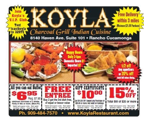 Menu photo 7 Koyla Indian Restaurant Rancho Cucamonga, CA Menu photo 7 Koyla Indian Restaurant Rancho Cucamonga, CA