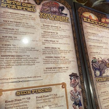Krazy Kooters - Menu - Burgers Near Me - San Clemente, California