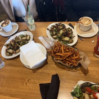 The Kettle - We ordered flash-fried Brussel sprouts, sweet potato fries, and French onion soup for starters - Diners Near Me - Manhattan Beach, California