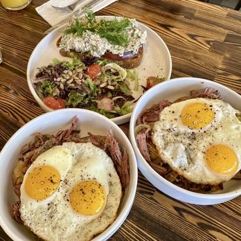 Neighbors - Corned Beef Smash Crab Tartine - Breakfast & Brunch Near Me - Las Vegas, Nevada Neighbors - Corned Beef Smash Crab Tartine - Breakfast & Brunch Near Me - Las Vegas, Nevada