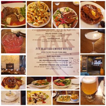 The Oak Barrel - Braised pork shank, calamari, herb crusted salad, chicken & waffle, side car drink, coffee martini, kale & chef salad, & eggplant rolotini. - Brasseries Near Me - Valley View, Ohio The Oak Barrel - Braised pork shank, calamari, herb crusted salad, chicken & waffle, side car drink, coffee martini, kale & chef salad, & eggplant rolotini. - Brasseries Near Me - Valley View, Ohio