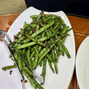 Chengdu Gourmet - V10.Dry Sauted Green Beans w.Minced Pork- - Chinese Near Me - Pittsburgh, Pennsylvania