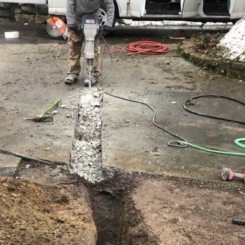Done Right - Cut and jackhammer thick concrete driveway. - Plumbing Near Me - Lynnwood, Washington