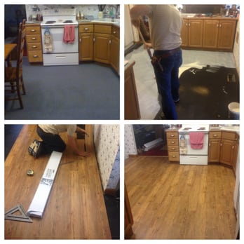 Super Steamer - Luxury Vinyl Tile (LVT) Installation before and after. - Carpet Cleaning Near Me - Woodhaven, Michigan
