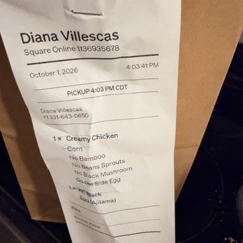 KC Craft Ramen - The order that was made online. - Ramen Near Me - Overland Park, Kansas