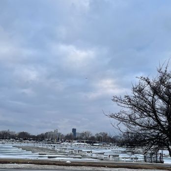 Montrose Harbor - Boat slips in winter. - Marinas Near Me - Chicago, Illinois