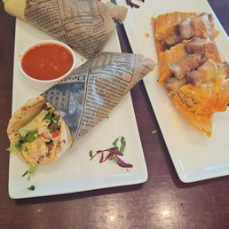 Yummy street tacos and tamal! Happy hour menu is perfecto!