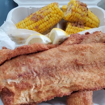 This is Seafood - Whiting and corn - New American Near Me - Clinton, Maryland This is Seafood - Whiting and corn - New American Near Me - Clinton, Maryland