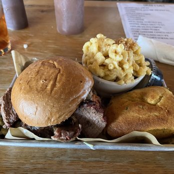 Walter's Southern Kitchen - Beef Sliced Brisket Sandwich Mac and Cheese Jalapeño Cornbread - Southern Near Me - Pittsburgh, Pennsylvania Walter's Southern Kitchen - Beef Sliced Brisket Sandwich Mac and Cheese Jalapeño Cornbread - Southern Near Me - Pittsburgh, Pennsylvania