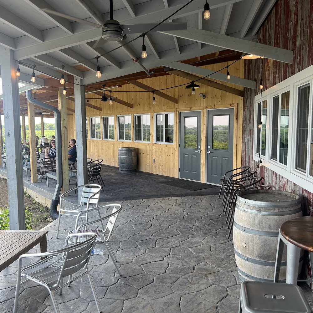 Bailey's Run Vineyard & Winery - the outside patio - Wine Tasting Room Near Me - New Glarus, Wisconsin