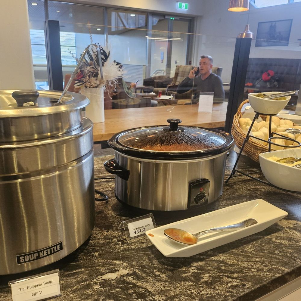 Manaia Lounge - Nacho station and soup - Airport Lounges Near Me - Queenstown, OTA