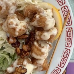 Honey Walnut Shrimp in sweet sauce