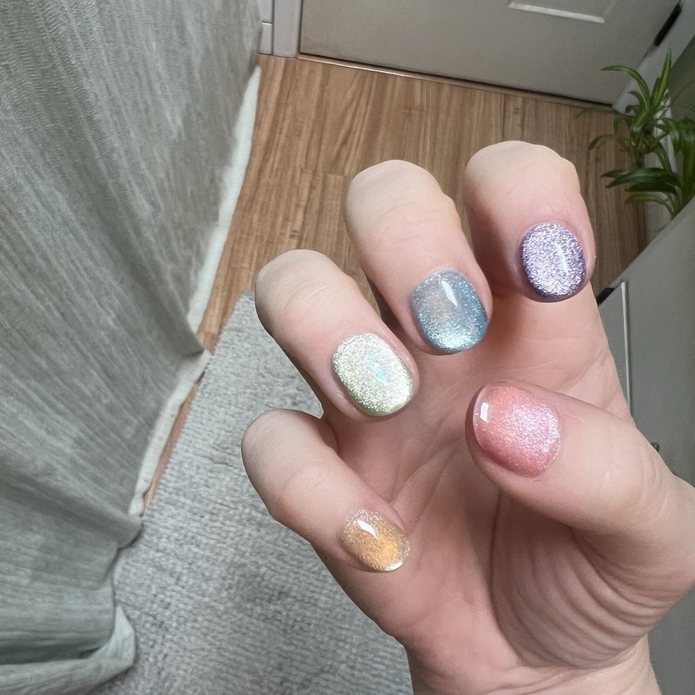 Angel Nails Spa - Dip powder manicure with gel shellac cat eye - Nail Salons Near Me - Seattle, Washington Angel Nails Spa - Dip powder manicure with gel shellac cat eye - Nail Salons Near Me - Seattle, Washington