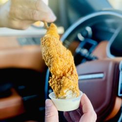 Cefco - Pensacola - Dippin & double dippin "Big chicken on a stick" in the jalapeño ranch sauce. That's the way we roll. Highly Recommend :)...