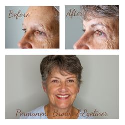 Beauty By Design - Before and after Permanent Makeup Brows and Eyelash Enhancement Liner