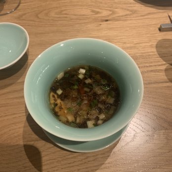 Kato - Chawanmushi (egg custard) with kelp vinegar - Taiwanese Near Me - Los Angeles, California Kato - Chawanmushi (egg custard) with kelp vinegar - Taiwanese Near Me - Los Angeles, California