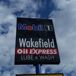 Wakefield Oil Express Lube & Wash - Front signage of Wakefield Oil.