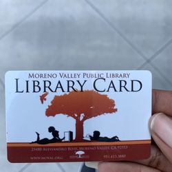Moreno Valley Public Library - Moreno Valley Public Library card