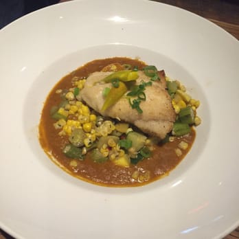 Sugarbacon Proper Kitchen - Snapper with étouffée sauce and vegetables - New American Near Me - McKinney, Texas Sugarbacon Proper Kitchen - Snapper with étouffée sauce and vegetables - New American Near Me - McKinney, Texas